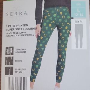 NWT Serra Womens Pot Of Gold St Patricks Day G Patterned Leggings